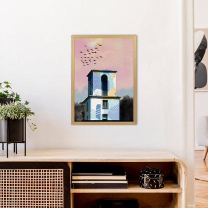 Pop Art Concrete Tower  Art Print by Pixy Paper A2 Print Only