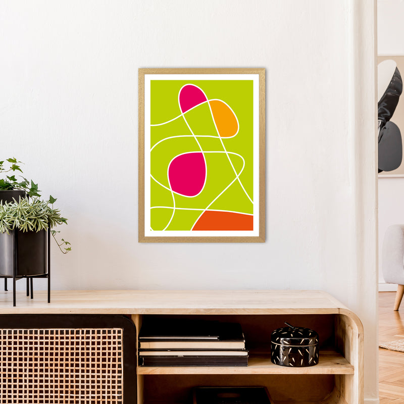 Lime Mess Neon Funk  Art Print by Pixy Paper A2 Print Only