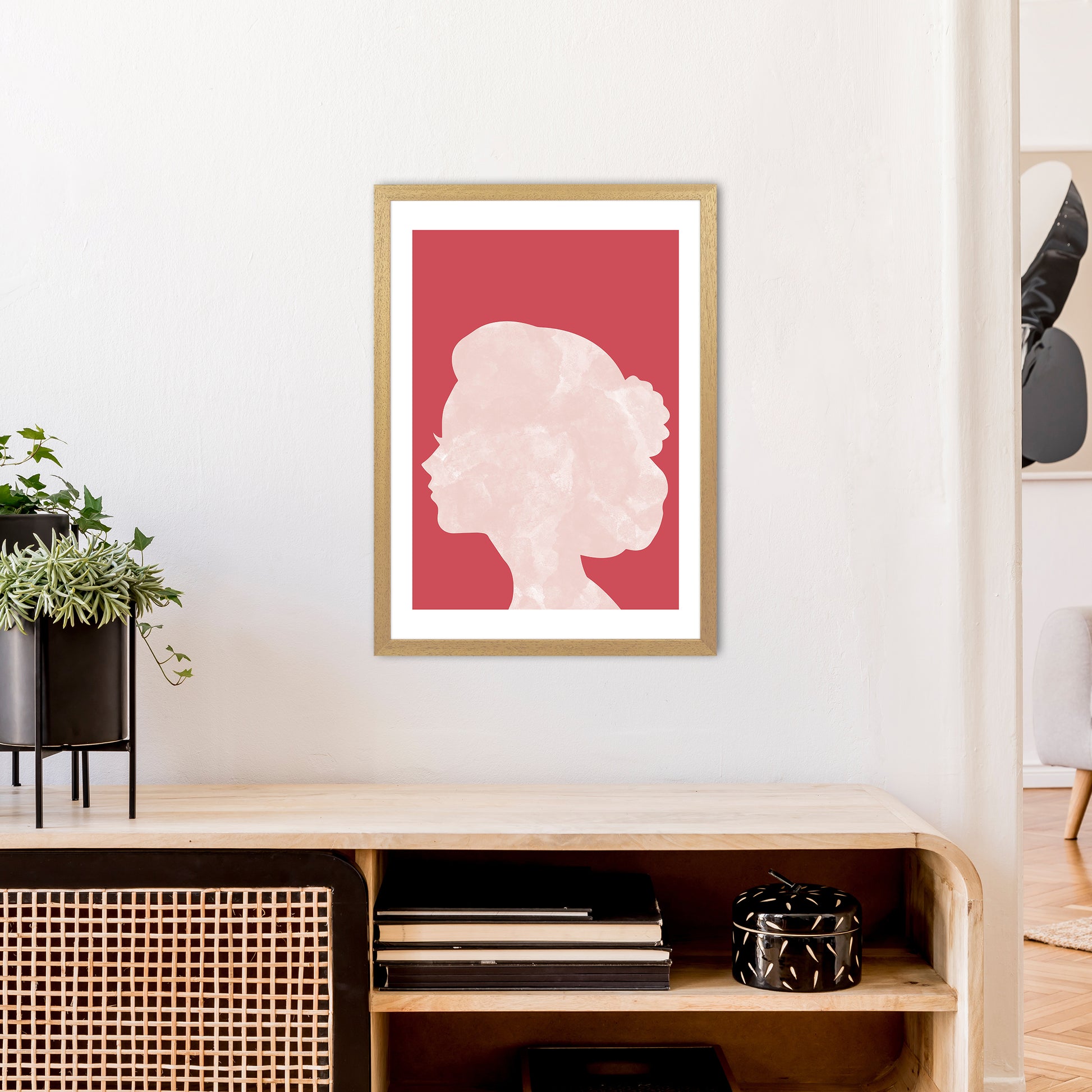 Marble Head Red  Art Print by Pixy Paper A2 Print Only