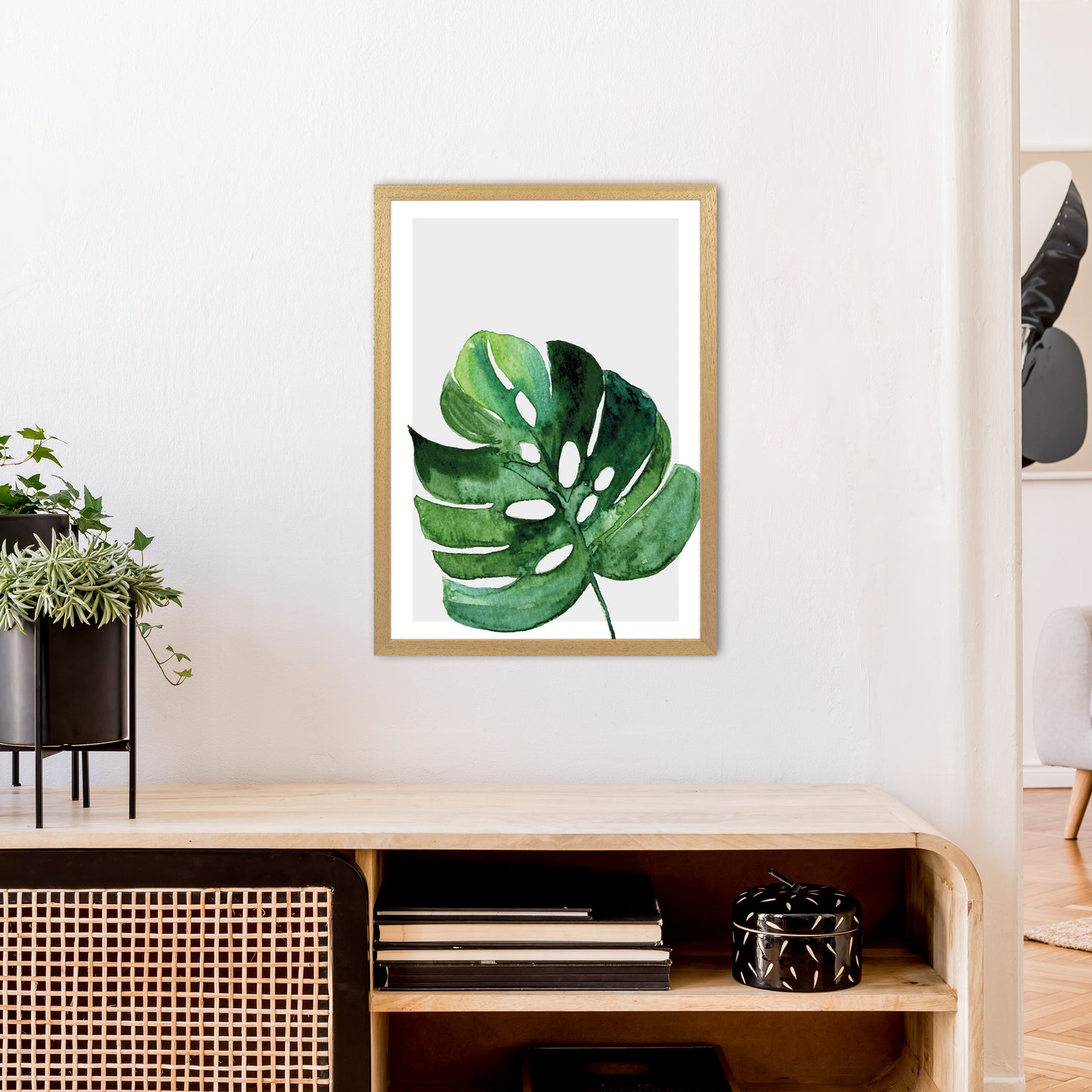 Leaf With Grey Back Exotic  Art Print by Pixy Paper A2 Print Only