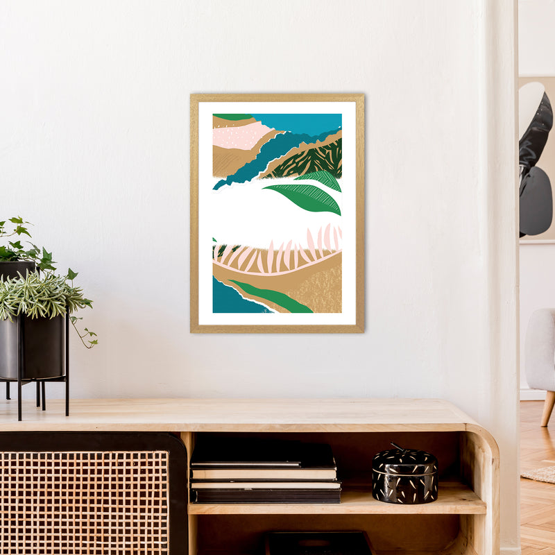 White Mixed Jungle Abstract  Art Print by Pixy Paper A2 Print Only