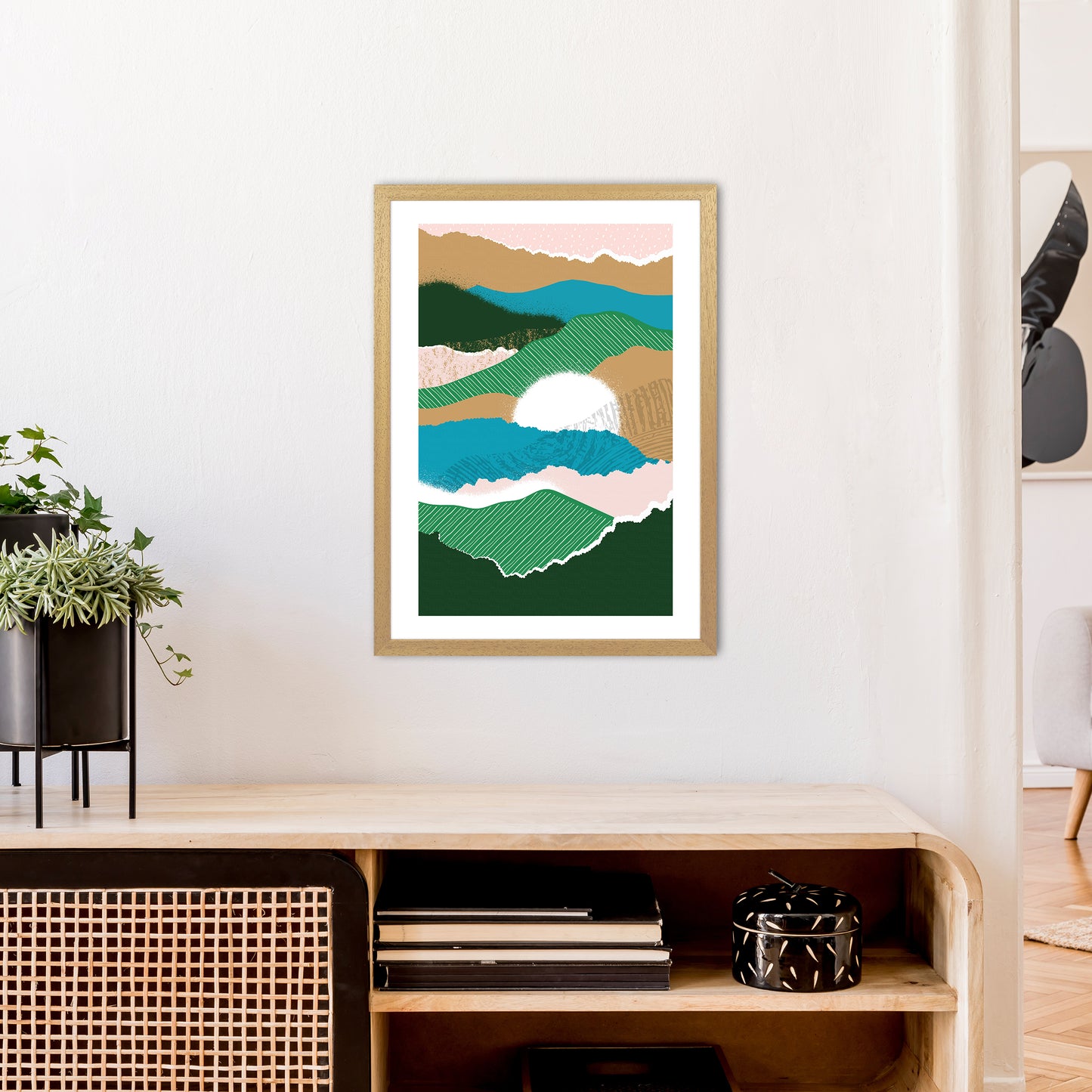 Sun Rising Jungle Abstract  Art Print by Pixy Paper A2 Print Only