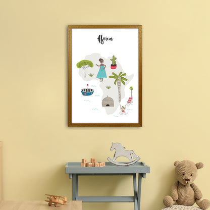 Africa Map  Art Print by Pixy Paper A2 Print Only