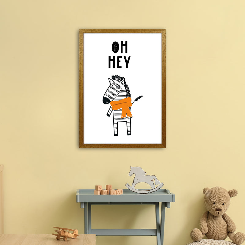 Oh Hey Zebra Animal Pop  Art Print by Pixy Paper A2 Print Only