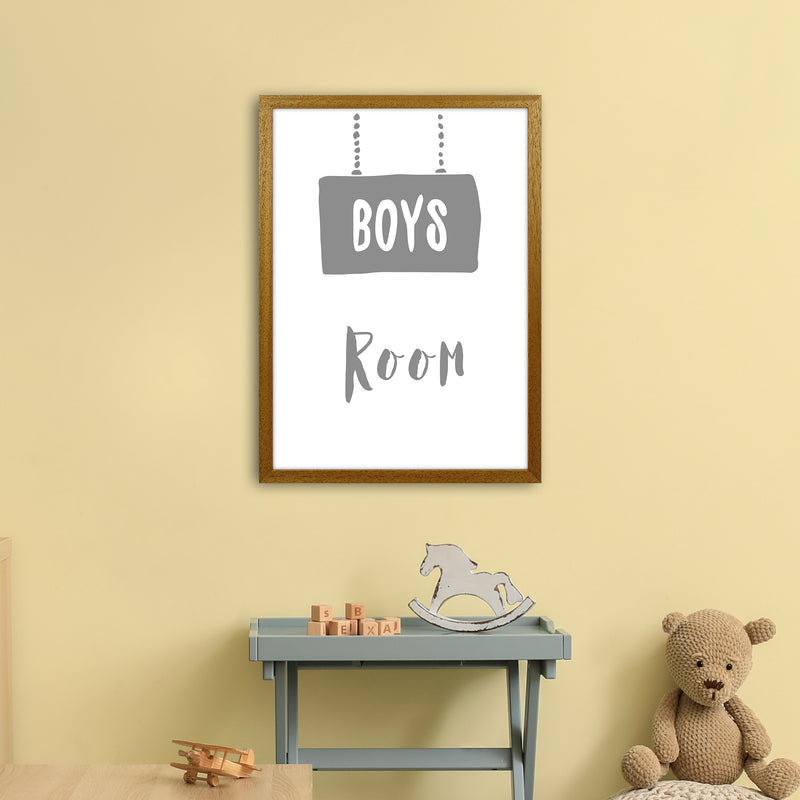 Boys Room Grey  Art Print by Pixy Paper A2 Print Only