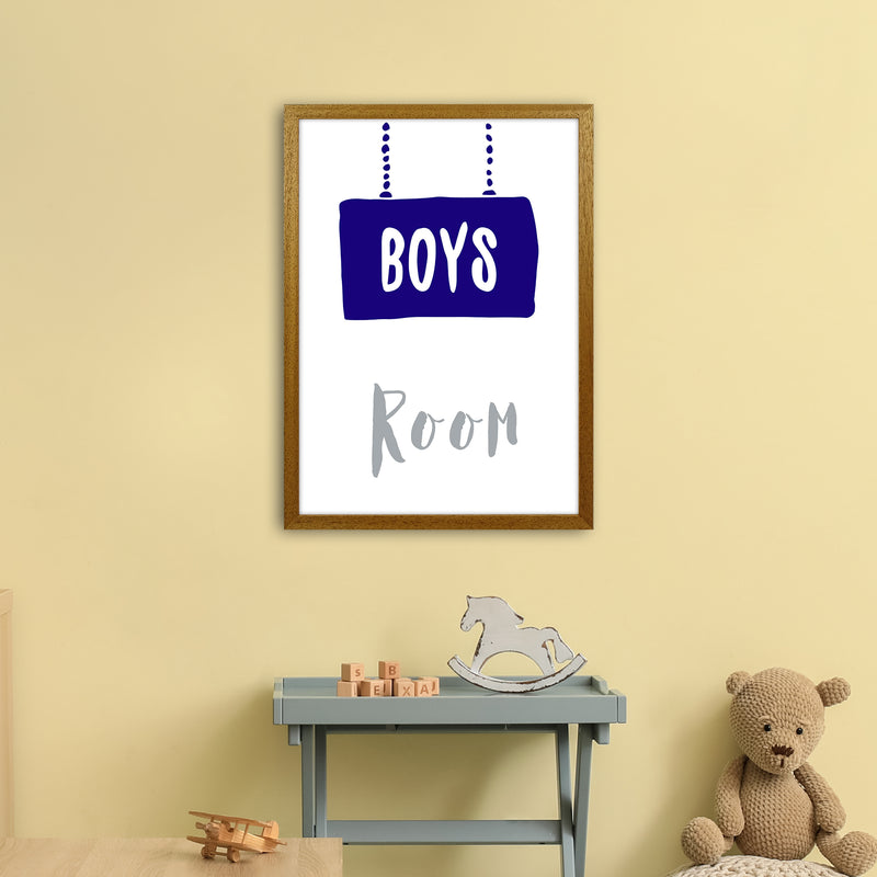 Boys Room Navy  Art Print by Pixy Paper A2 Print Only