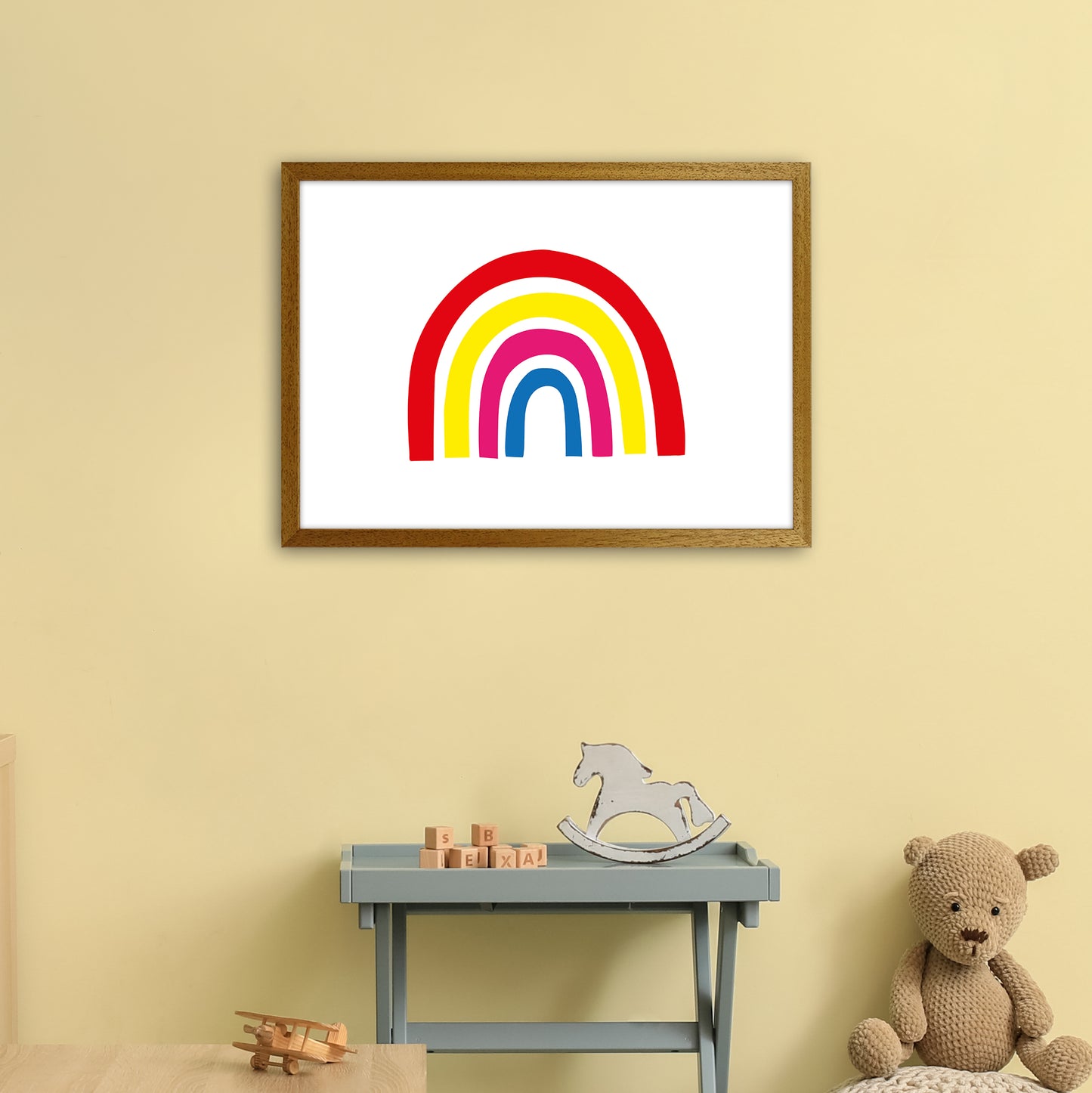 Rainbow Red  Art Print by Pixy Paper A2 Print Only