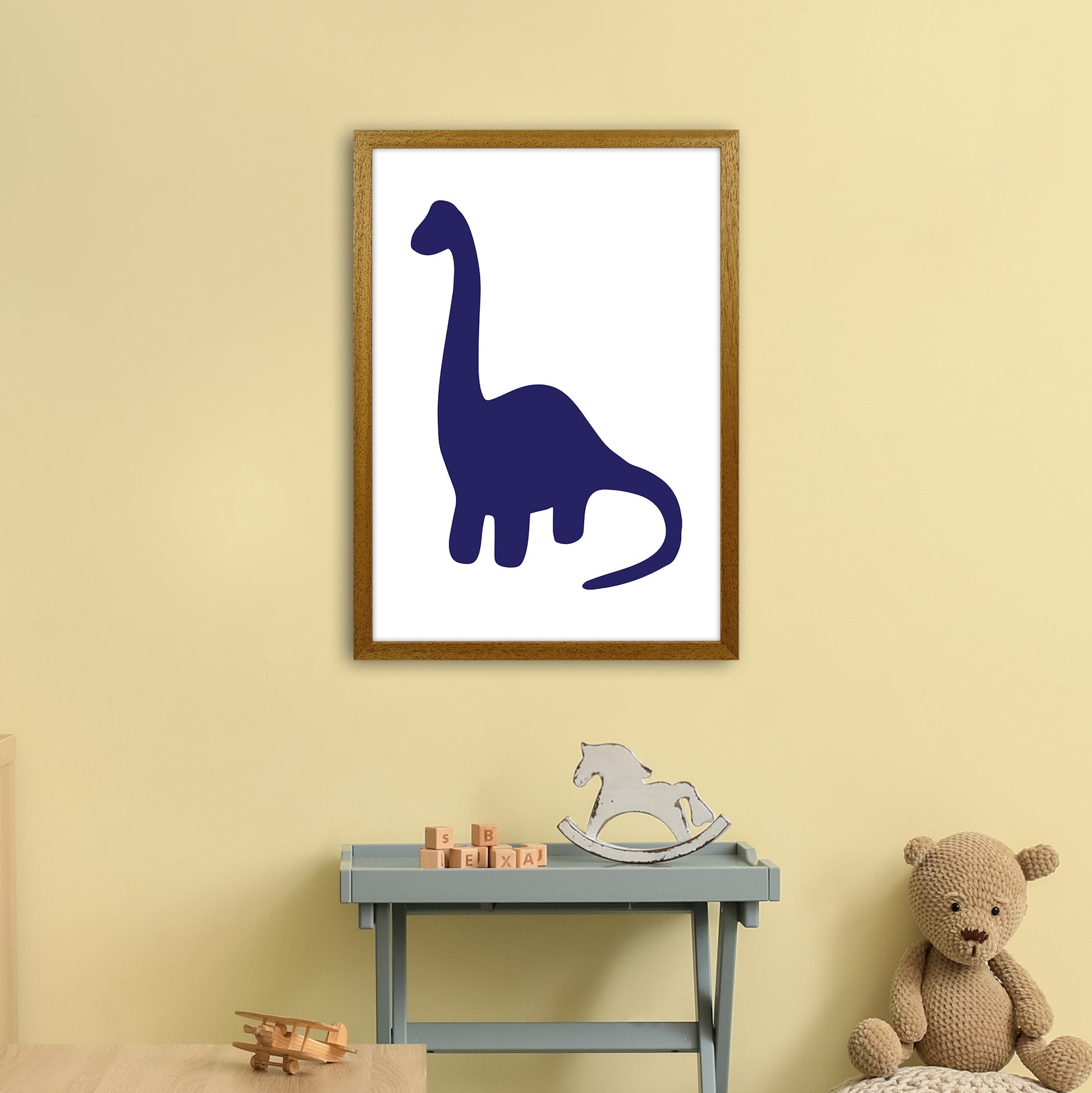 Brach Navy  Art Print by Pixy Paper A2 Print Only
