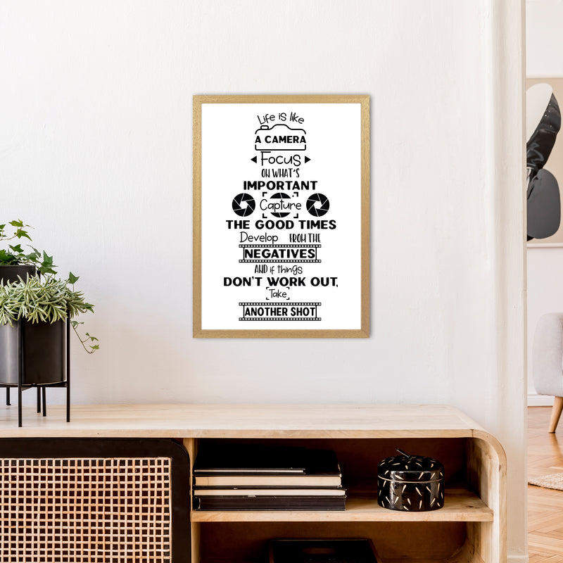 Life Is Like A Camera  Art Print by Pixy Paper A2 Print Only