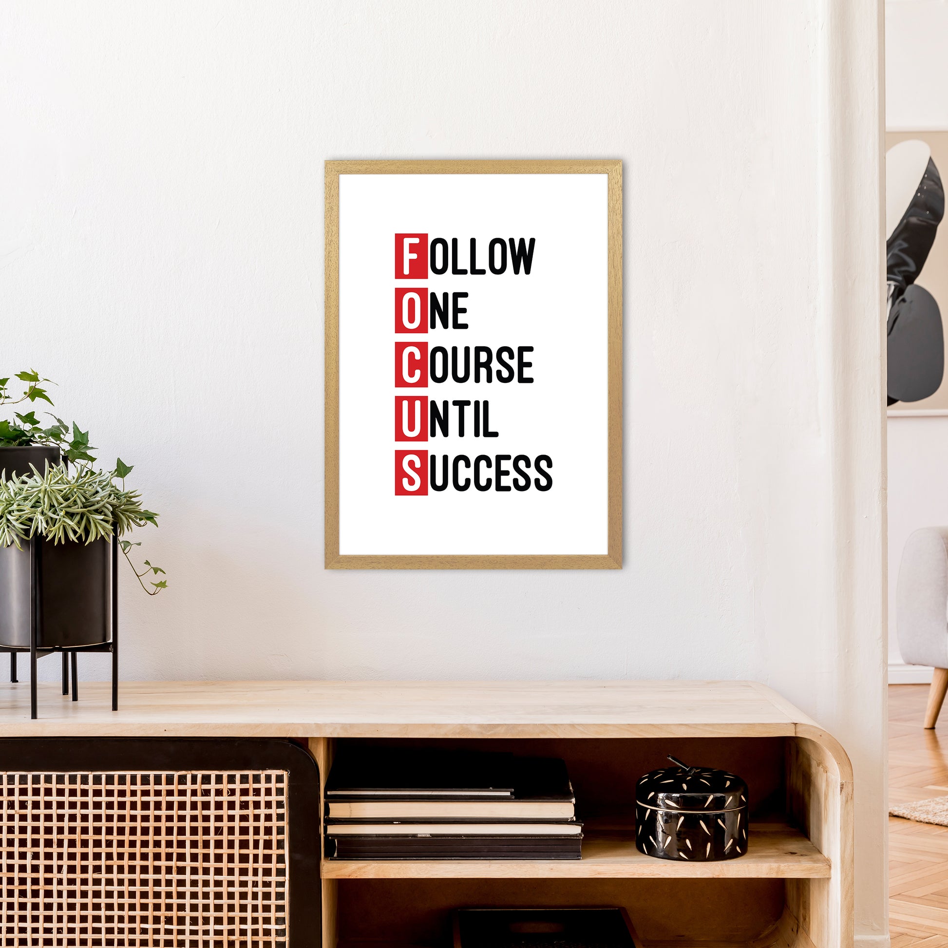 Focus Red  Art Print by Pixy Paper A2 Print Only