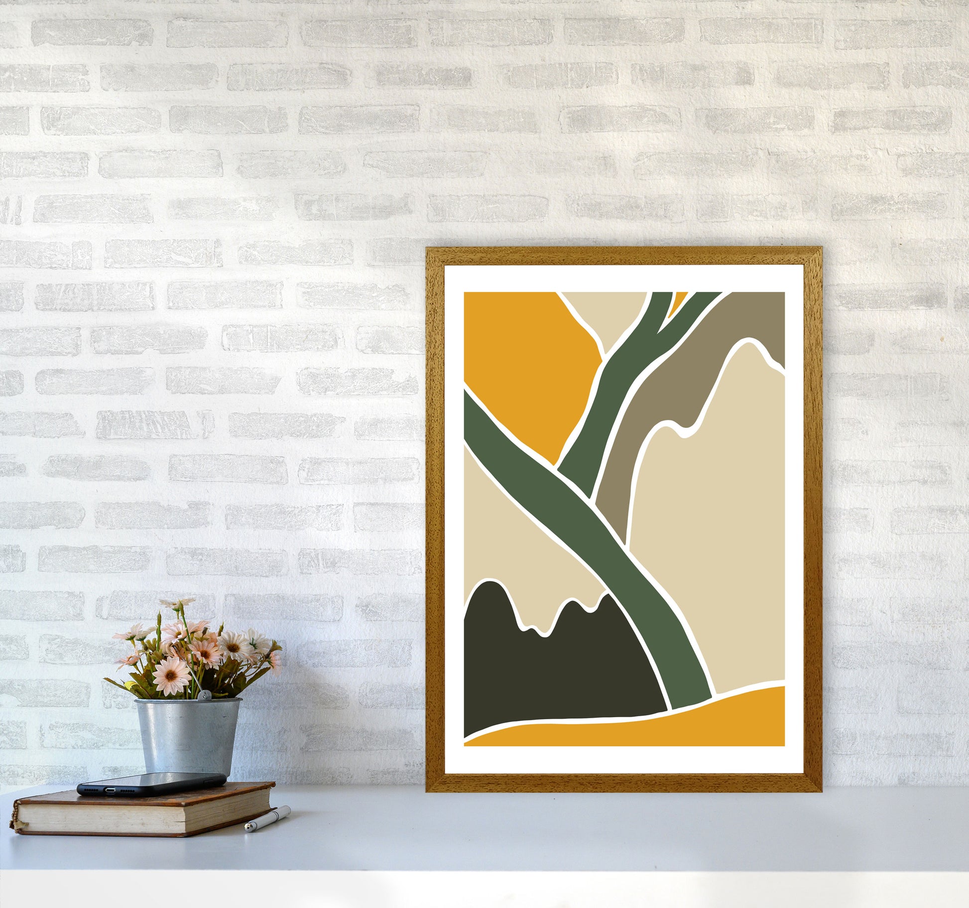 Wild Collection Mountains Abstract Art Print by Pixy Paper A2 Print Only