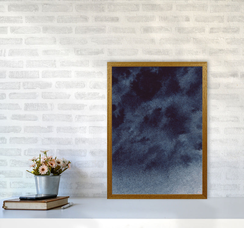Sand Navy Watercolour Art Print by Pixy Paper A2 Print Only