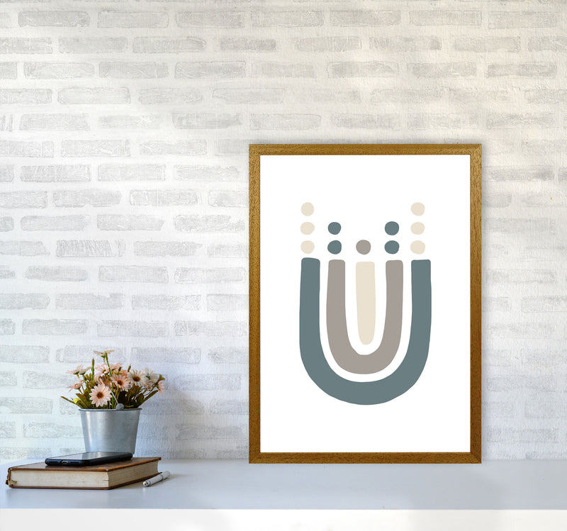 Inspired Upside Down Natural Rainbow White Art Print by Pixy Paper A2 Print Only