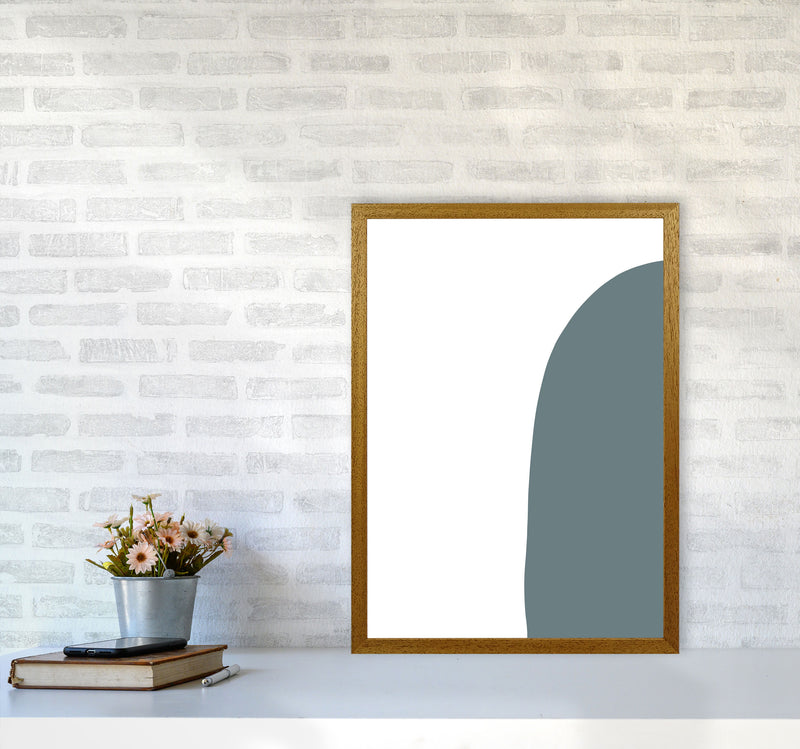 Inspired Teal Half Stone Right Art Print by Pixy Paper A2 Print Only