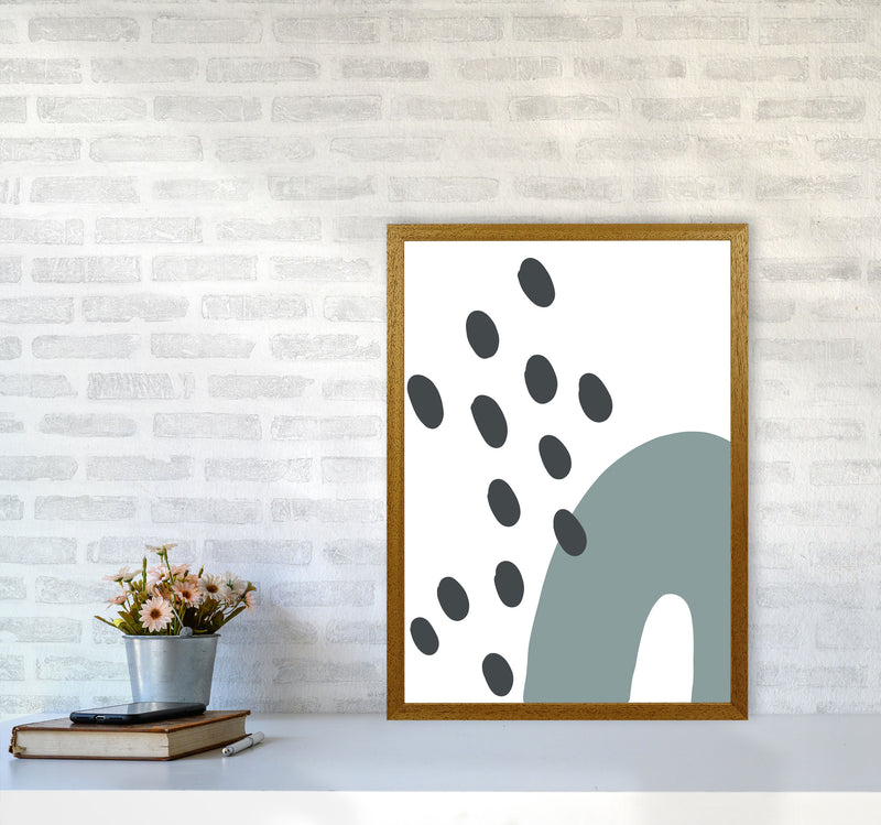 Inspired Teal Rainbow with Polka Art Print by Pixy Paper A2 Print Only
