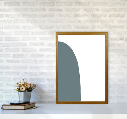 Inspired Teal Half Stone Left Art Print by Pixy Paper A2 Print Only