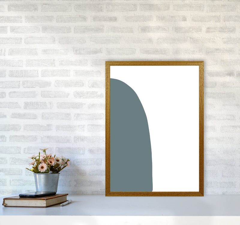 Inspired Teal Half Stone Left Art Print by Pixy Paper A2 Print Only