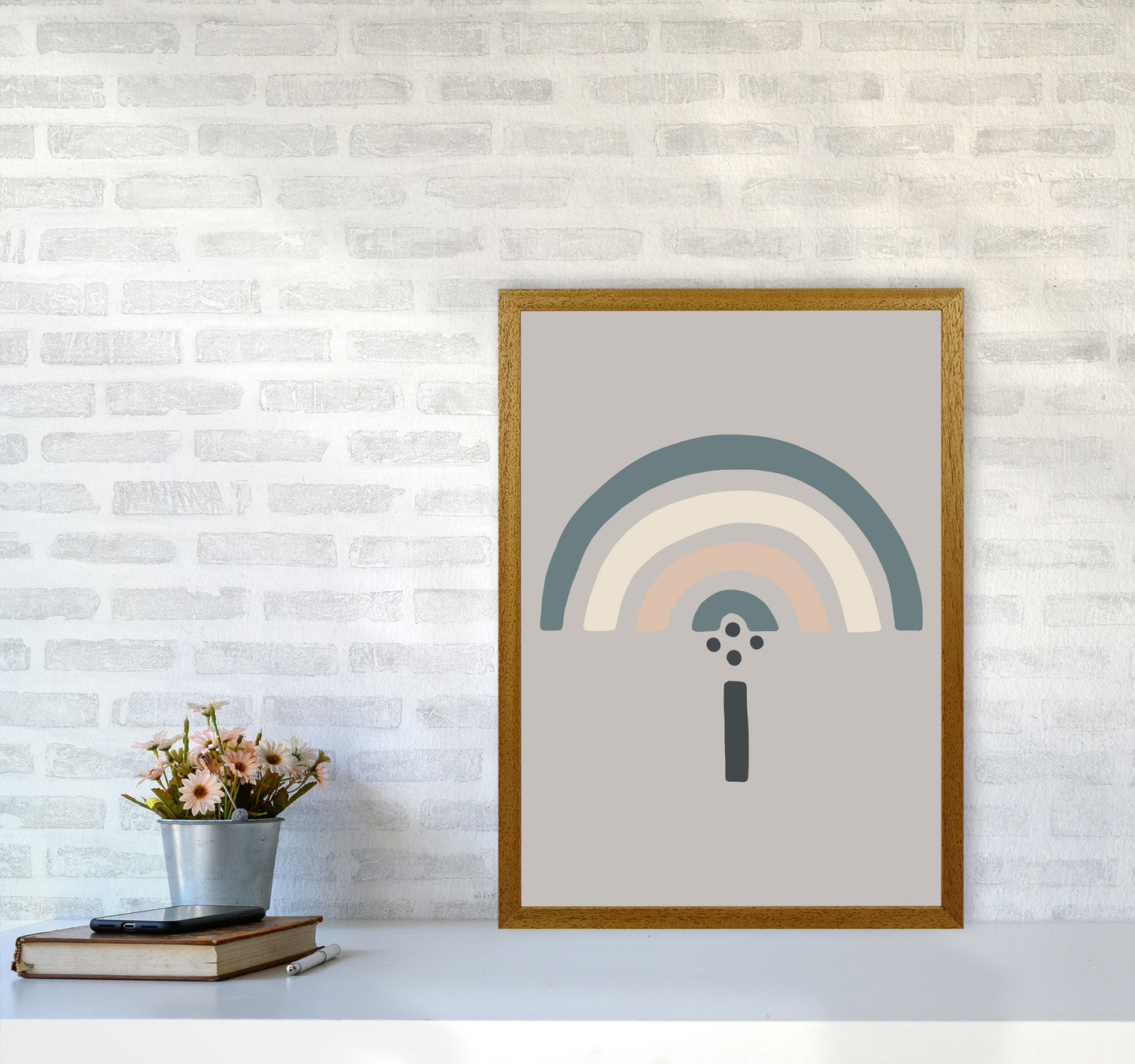Inspired Natural Rainbow Stone Art Print by Pixy Paper A2 Print Only