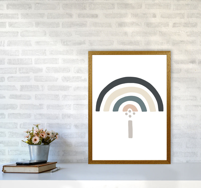 Inspired Natural Rainbow White Art Print by Pixy Paper A2 Print Only