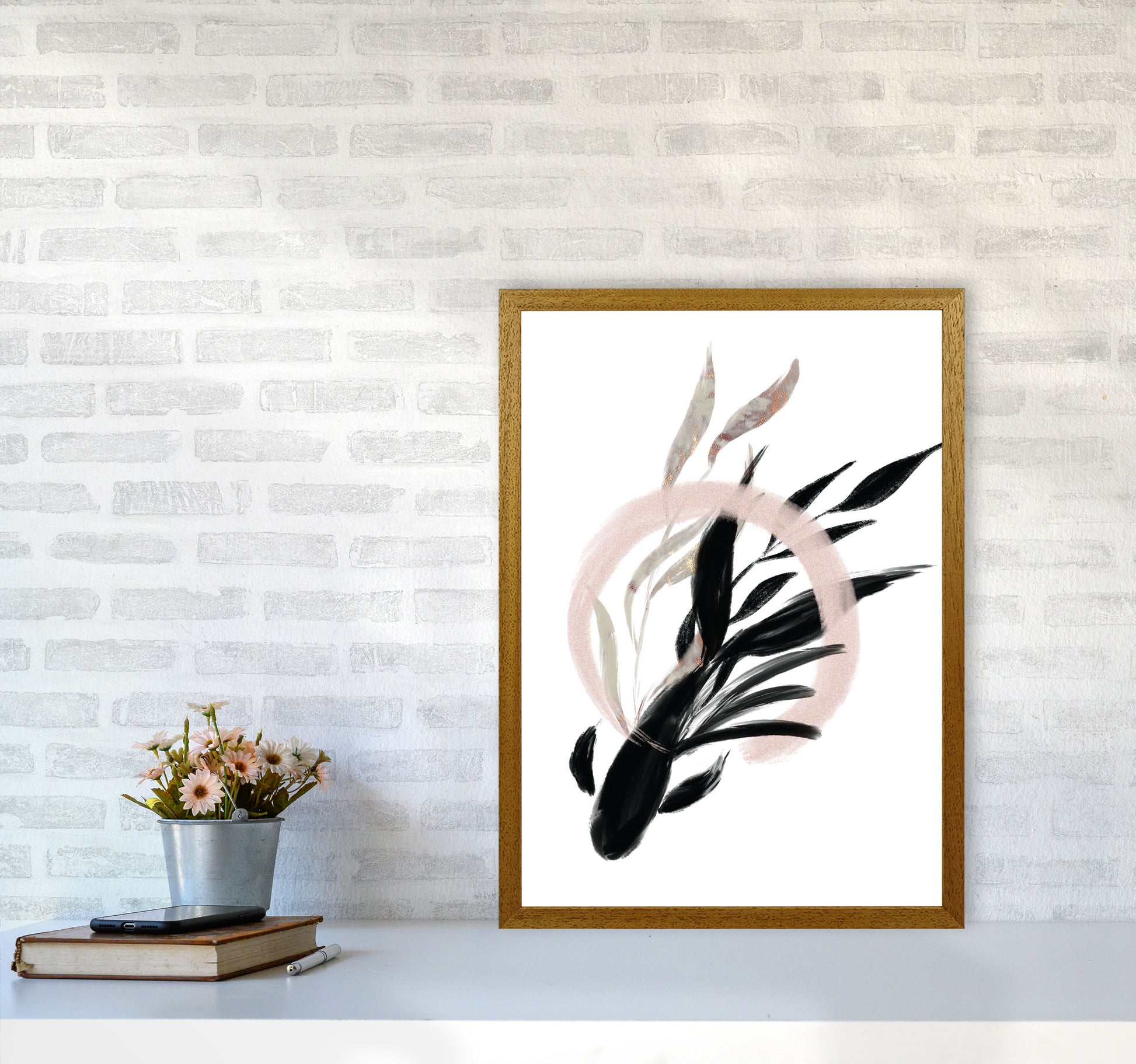 Delicate Floral Fish 02 Art Print by Pixy Paper A2 Print Only