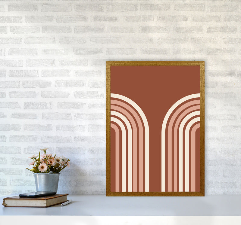 Autumn Double Rainbow abstract Art Print by Pixy Paper A2 Print Only