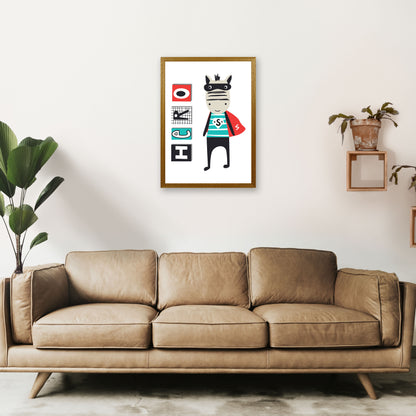 Hero zebra animal Art Print by Pixy Paper A2 Print Only