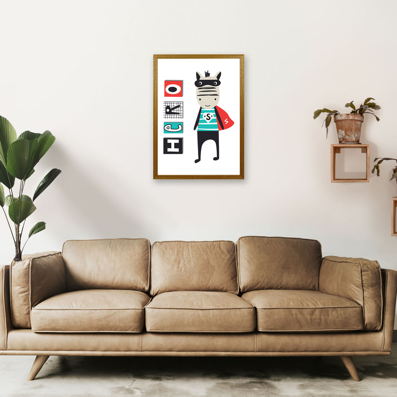 Hero zebra animal Art Print by Pixy Paper A2 Print Only