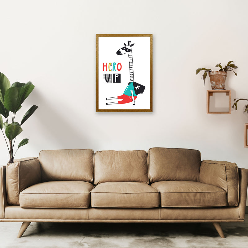 Hero up giraffe Art Print by Pixy Paper A2 Print Only