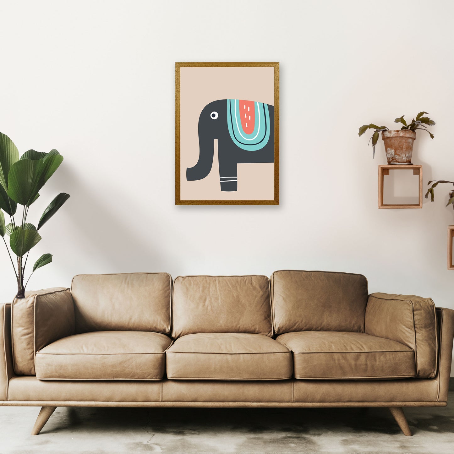 Elephant Neutral kids Art Print by Pixy Paper A2 Print Only
