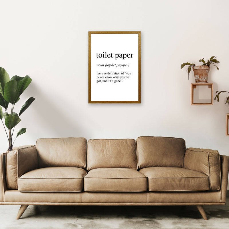 Toilet Paper Definition Art Print by Pixy Paper A2 Print Only