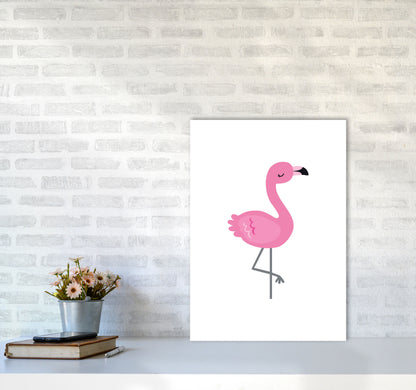 Children&#39;s Animals, Flamingo Modern Print A2 Black Frame