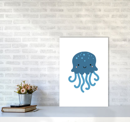 Children&#39;s Animals, Jellyfish Modern Print A2 Black Frame