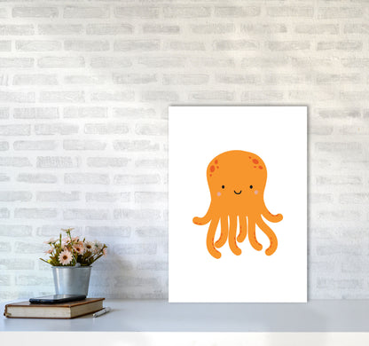 Children&#39;s Animals, Octopus Modern Print A2 Black Frame