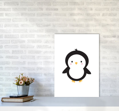 Children&#39;s Animals, Penguin Modern Print A2 Black Frame