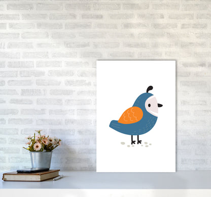 Children&#39;s Animals, Quail Modern Print A2 Black Frame