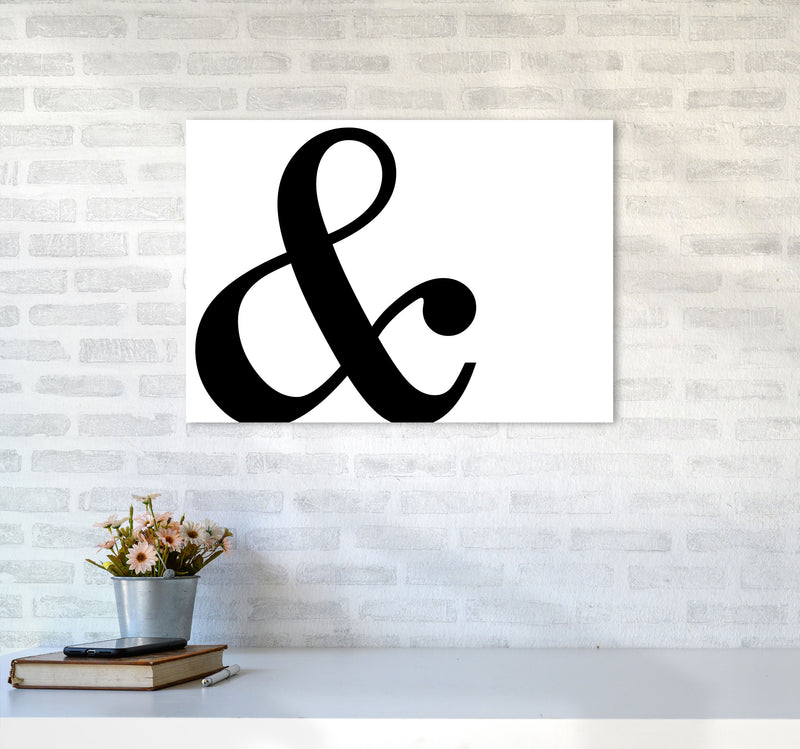 Ampersand Landscape Framed Typography Wall Art Print A2 Black Frame