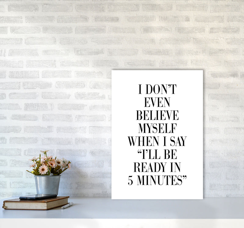 Ready In 5 Minutes Modern Print A2 Black Frame