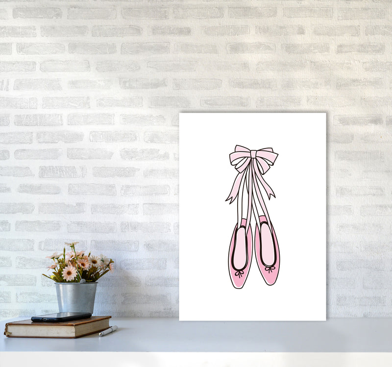 Ballerina Shoes Framed Nursey Wall Art Print A2 Black Frame
