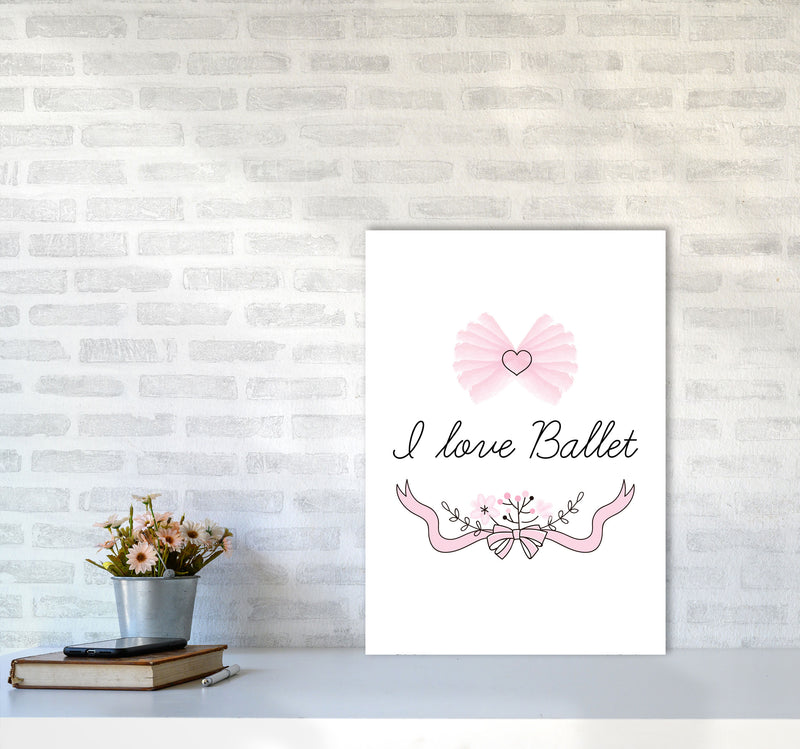 I Love Ballet Framed Nursey Wall Art Print A2 Black Frame