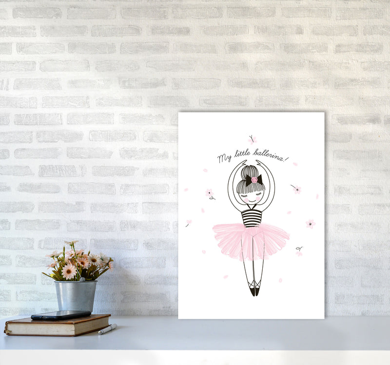 My Little Ballerina Framed Nursey Wall Art Print A2 Black Frame