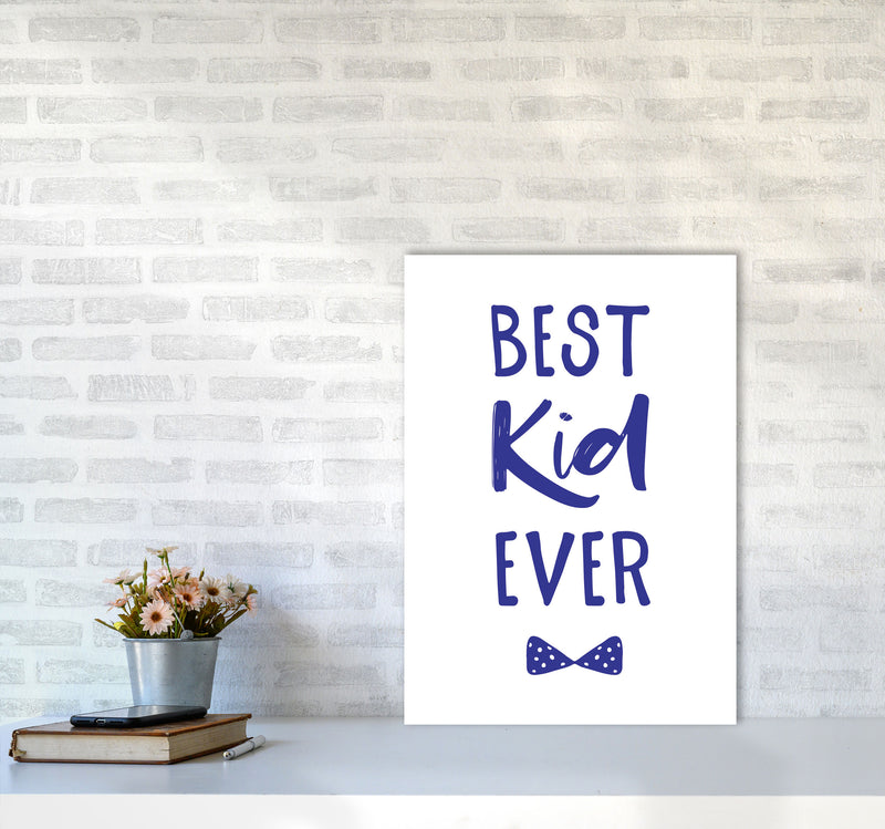 Best Kid Ever Navy Framed Nursey Wall Art Print A2 Black Frame