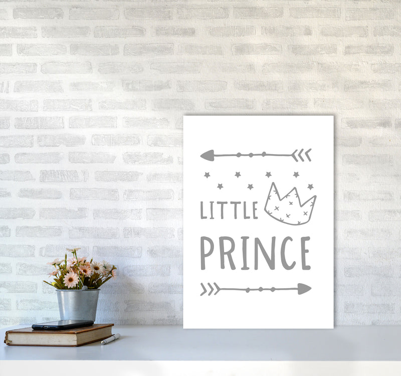 Little Prince Grey Framed Nursey Wall Art Print A2 Black Frame