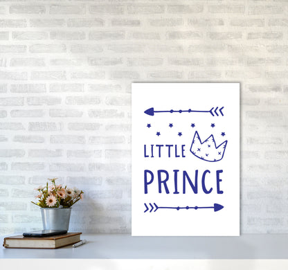 Little Prince Navy Framed Nursey Wall Art Print A2 Black Frame