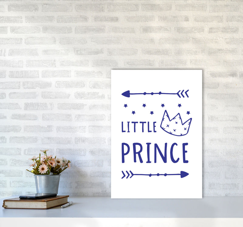 Little Prince Navy Framed Nursey Wall Art Print A2 Black Frame