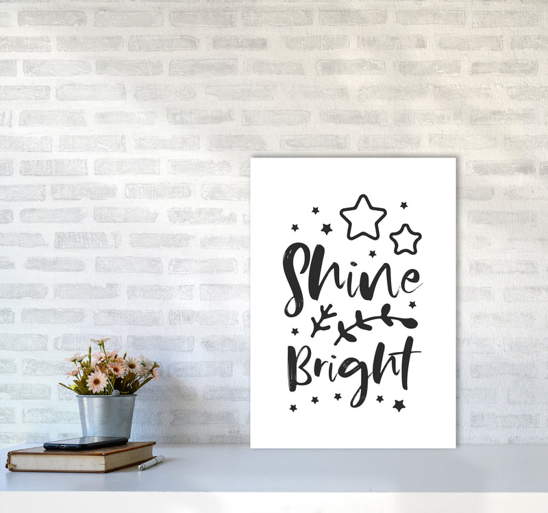 Shine Bright Black Framed Nursey Wall Art Print A2 Black Frame
