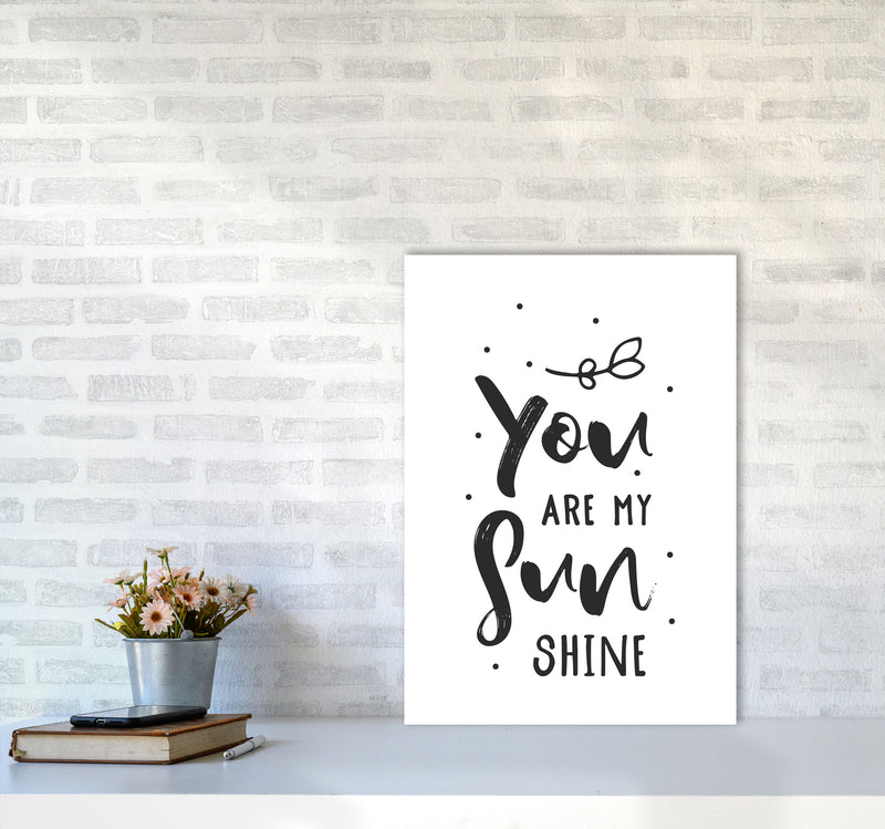 You Are My Sunshine Black Modern Print A2 Black Frame