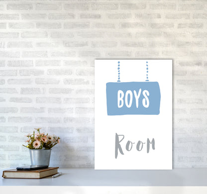 Boys Room Blue Framed Nursey Wall Art Print A2 Black Frame