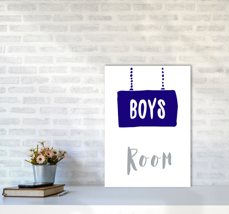Boys Room Navy Framed Nursey Wall Art Print A2 Black Frame
