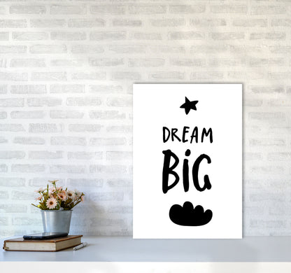 Dream Big Black Framed Typography Wall Art Print A2 Black Frame