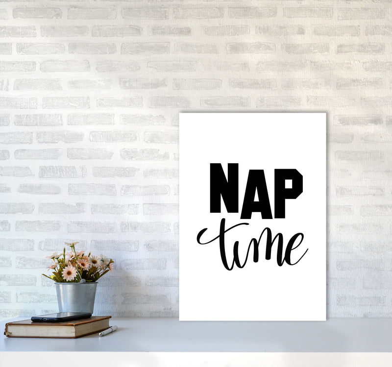 Nap Time Black Framed Typography Wall Art Print A2 Black Frame